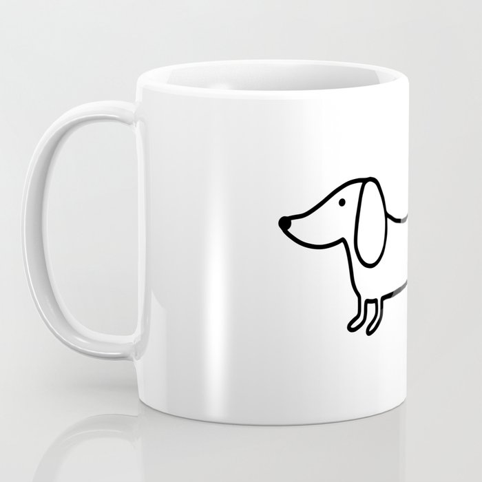 700x700 Simple Dachshund Black Drawing Coffee Mug