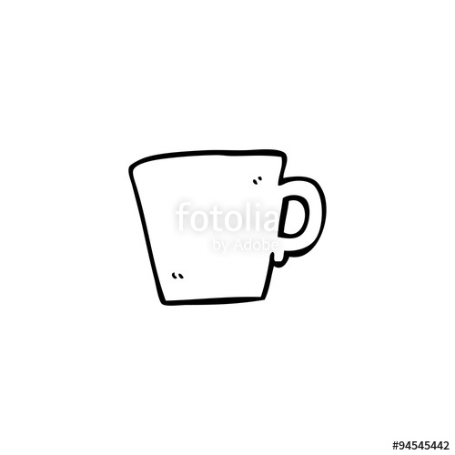 500x500 Line Drawing Cartoon Coffee Mug Stock Image And Royalty Free