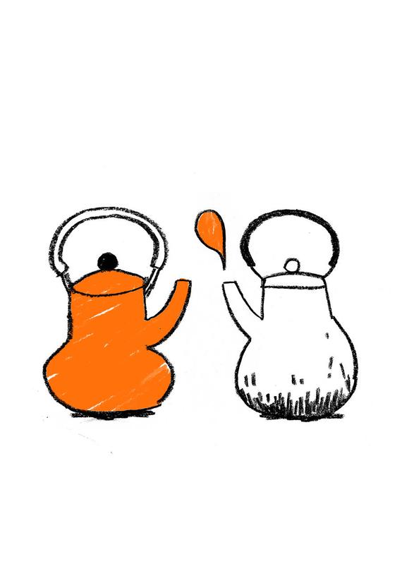 570x806 Nostalgia Drawings From Finland 'coffee Pot Talk' Etsy