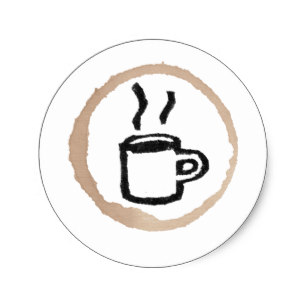 307x307 coffee coffee stain stickers zazzle