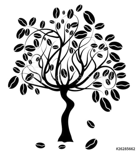 449x500 Coffee Tree, Vector