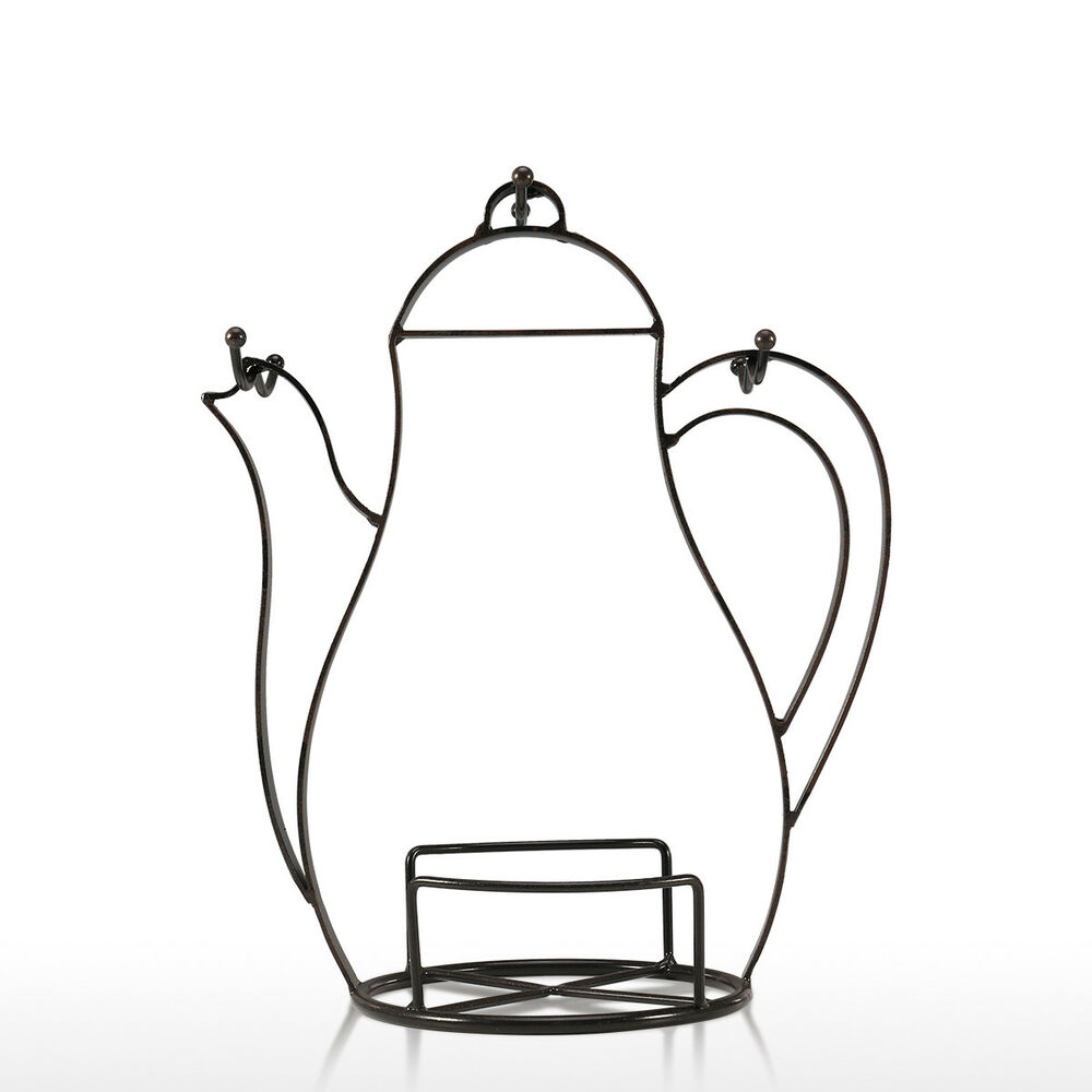 1000x1000 kettle shaped coffee mug tree holder countertop or pantry vintage