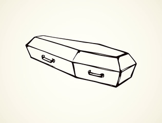 316x240 Coffin Vector Drawing
