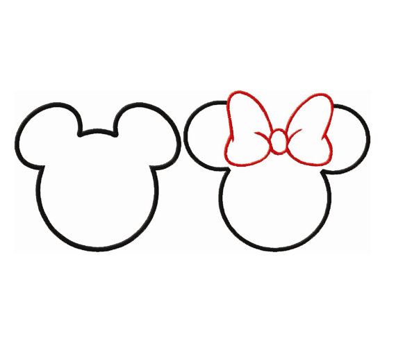 570x488 Minnie Mouse Silhouette Template Free Download Clip Art