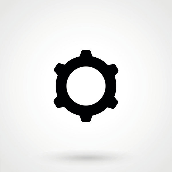 600x600 vector cog settings icon symbol art print