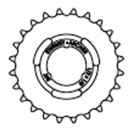 425x425 sturmey archer speed dished cog spline