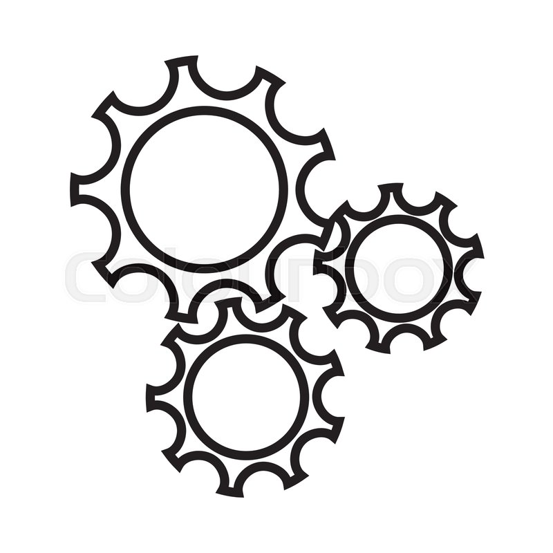 800x800 Gears Wheel Cogs Teamwork Idea Stock Vector Colourbox