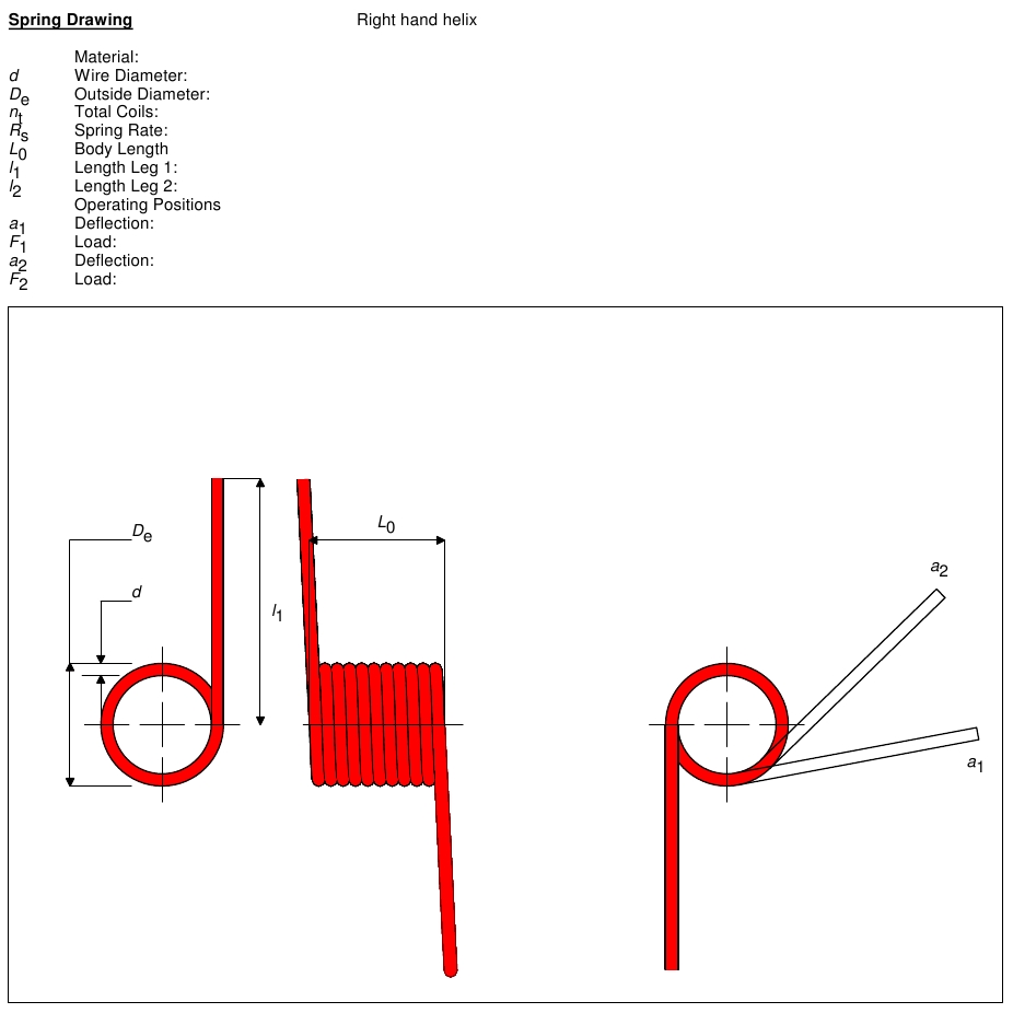 926x926 Torsion Springs