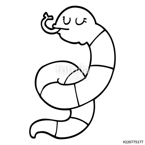 500x500 Line Drawing Cartoon Snake Coiled Stock Image And Royalty Free
