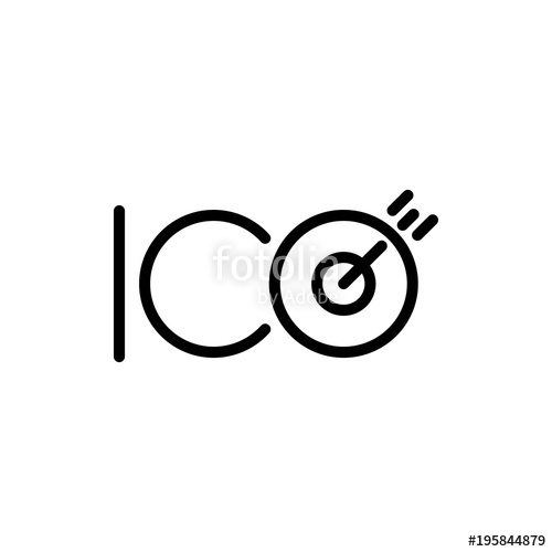 500x500 initial coin offering icon line isolated on clean background