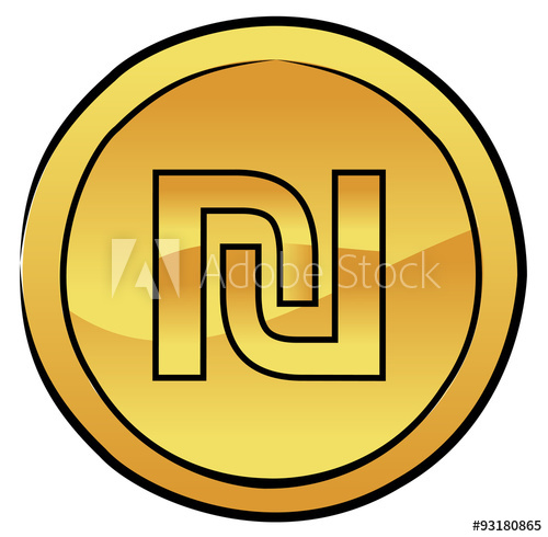 500x490 Israeli Shekel Coin Drawing Vector Icon Image