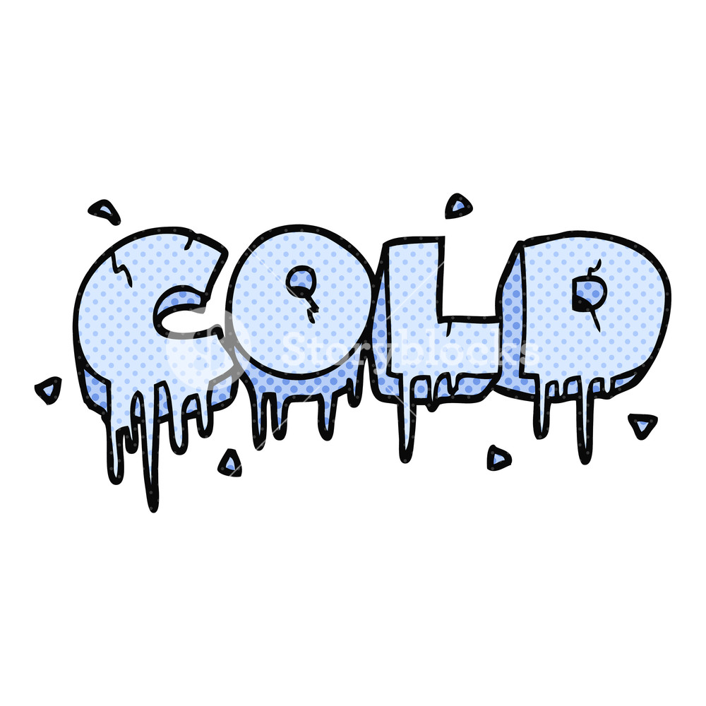 1000x1000 Freehand Drawn Cartoon Cold Text Symbol Royalty Free Stock Image