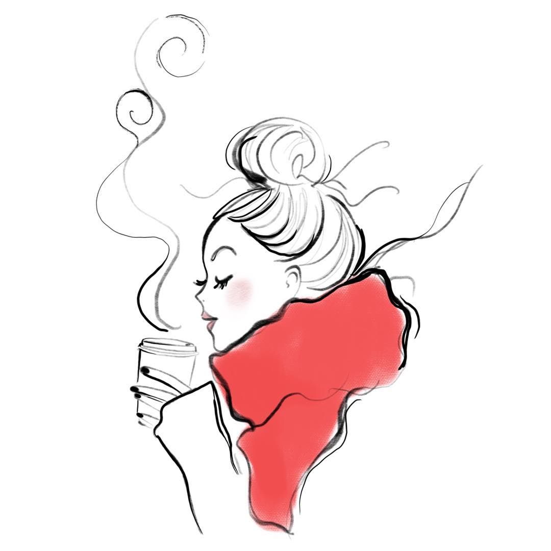 1080x1080 Cold Weather, Hot Coffee And Messy Bun