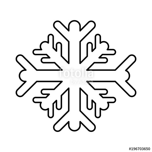 500x500 Line Snowflakes Cold Weather Nature Season Stock Image