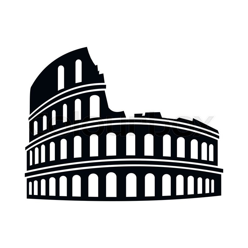 800x800 roman colosseum icon in simple style stock vector colourbox