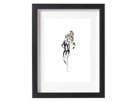 570x429 print fiorissimo print ink ink sketch drawing collage etsy