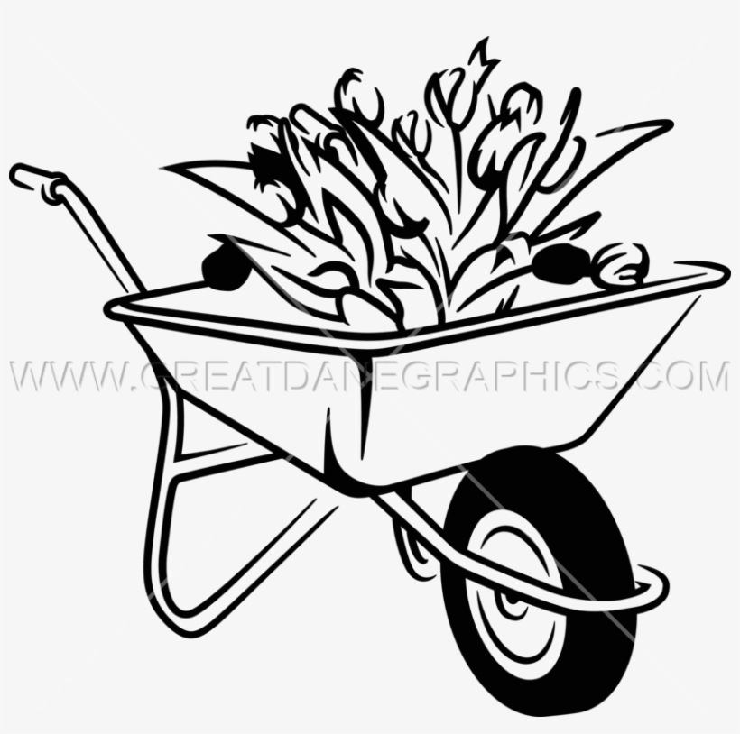 820x814 Collection Of Wheelbarrow Drawing Easy