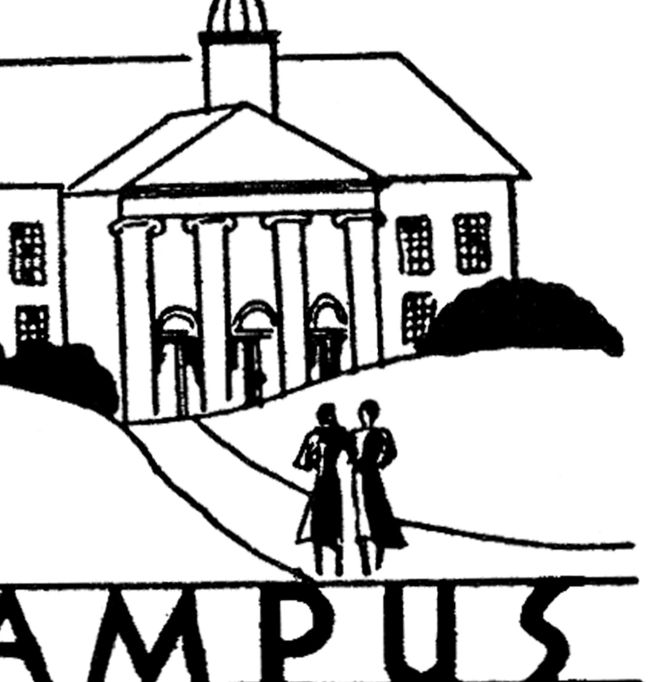 1341x1404 Vintage College Campus Image!