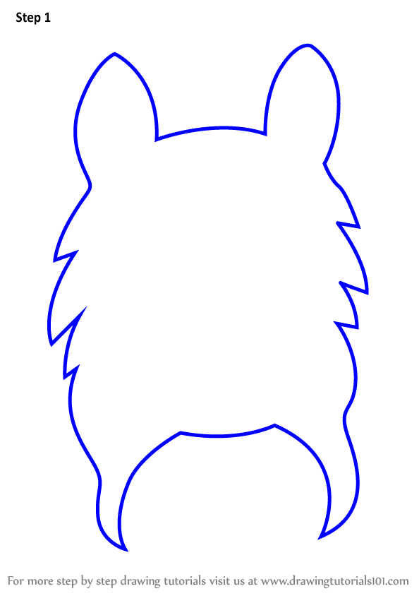 594x844 Learn How To Draw A Border Collie Dog Face For Kids