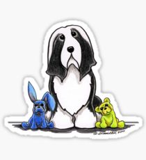 210x230 Bearded Collie Drawing Stickers Redbubble