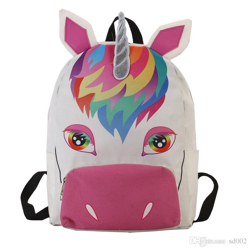 800x800 new personality designer unicorn backpack girl color