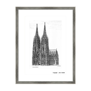 300x300 north portal cologne cathedral germany framed print