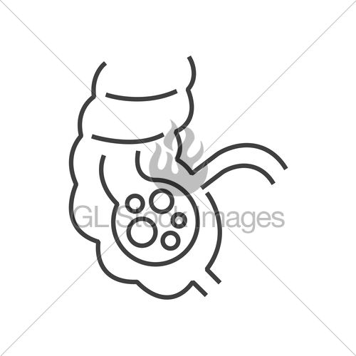 500x500 line icon colon cancer icon gl stock images