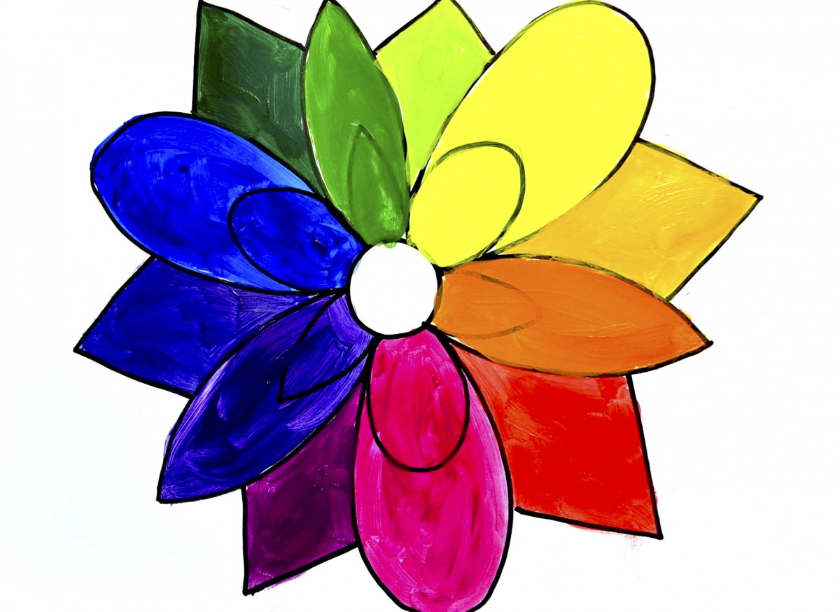 1200x874 Cool Flower Picture To Color The Wheel Like