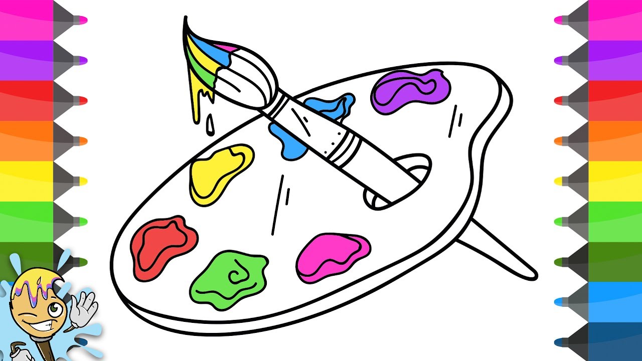 1280x720 How To Draw Color Palette Coloring Pages Learning Drawing