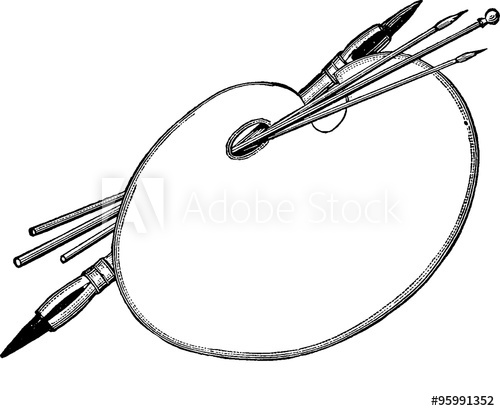 500x411 Vintage Drawing Color Palette For Painting