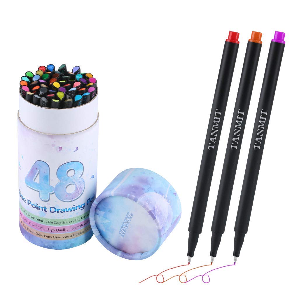 1001x1001 Bullet Journal Colored Fineliner Pens, Fine Tip