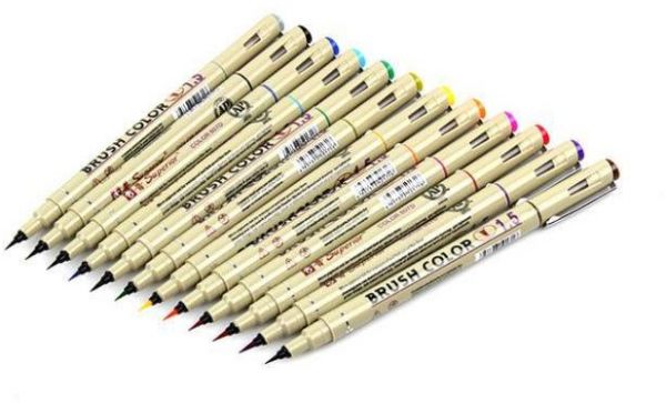600x363 Npk Pieces Colors Needle Brush Hand Painted Draft Pen Child