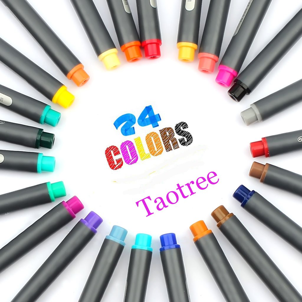 1024x1024 Fineliner Color Pens Set, Taotree Fine Line Colored Sketch