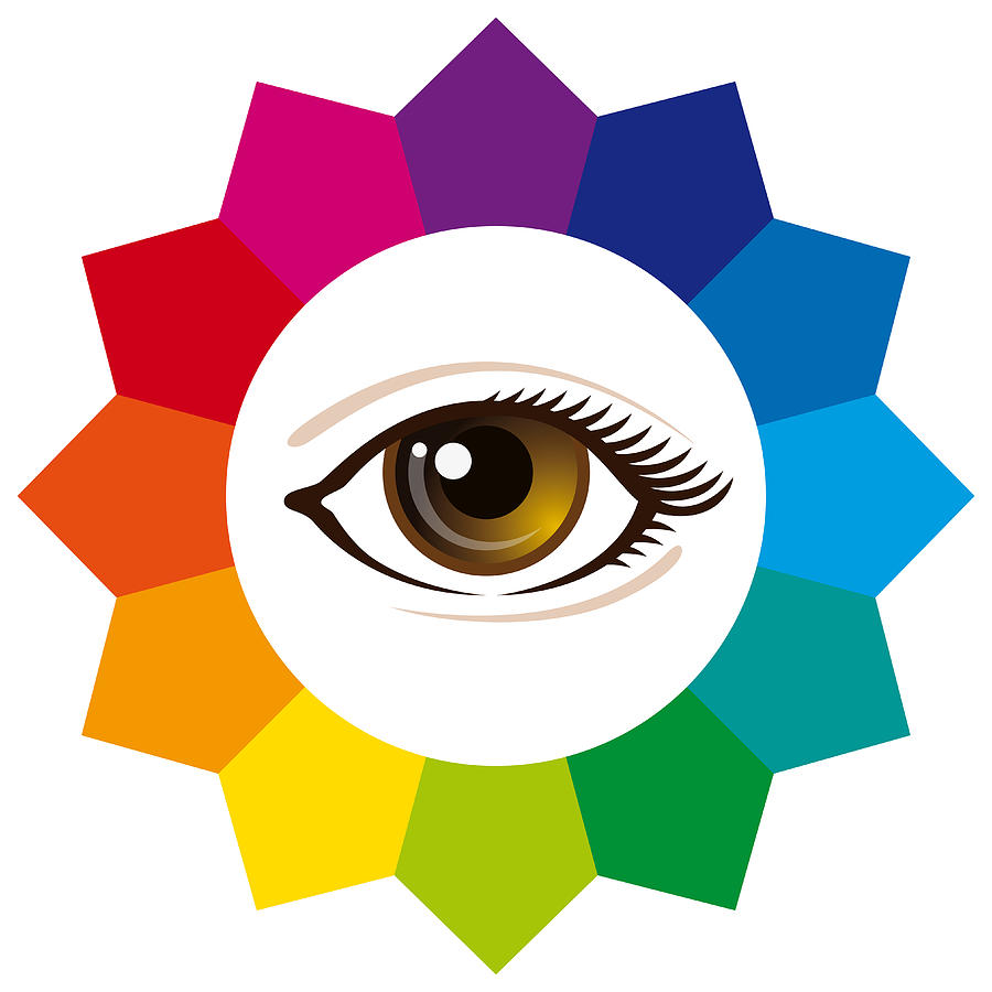 900x900 spectrum color wheel with human eye