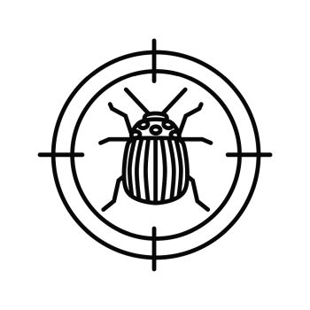 350x350 You Searched For Colorado Beetle Target Linear Icon Potato Bug