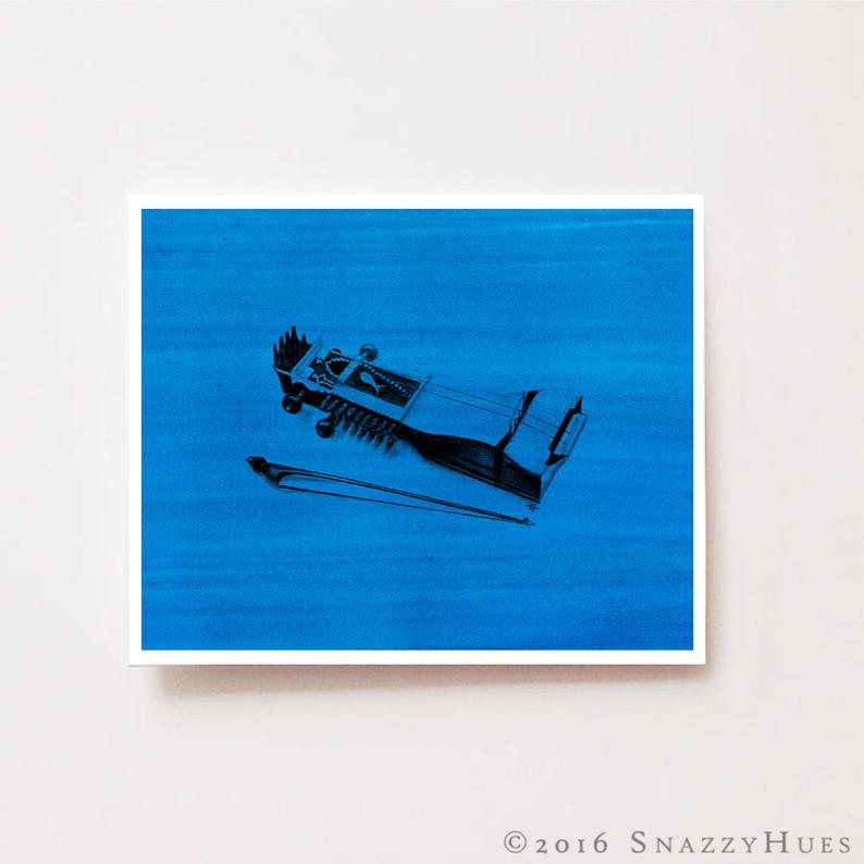 794x794 India Art Print Sarangi In Color Musical Etsy