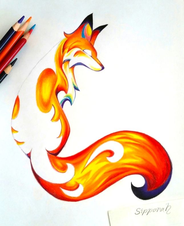 645x792 Colored Pencil Drawing Work In Progress Fox, Foxes, Fox Design