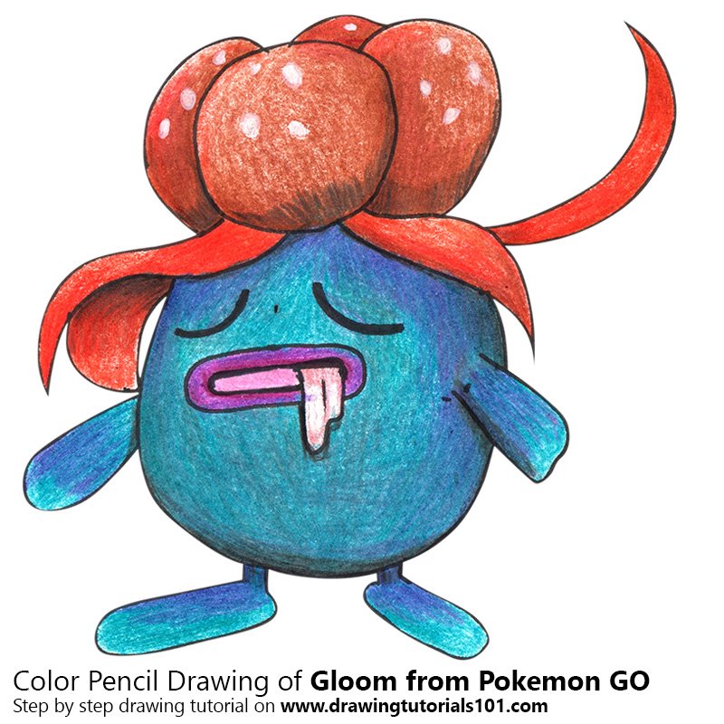 800x800 Gloom From Pokemon Go Colored Pencils