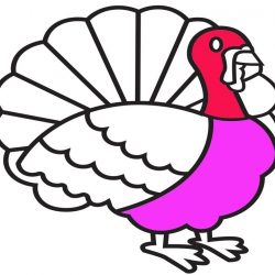 250x250 Turkey Drawing Contest Template Art Animal Easy Step