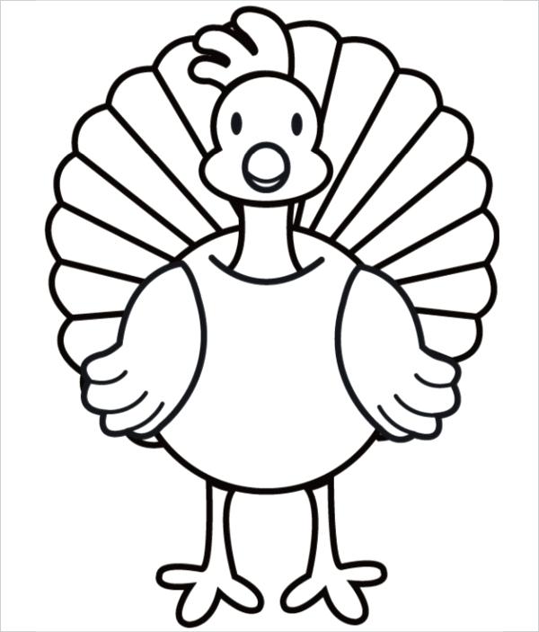 600x703 Turkey Head Drawing At Free For Personal Use Amusing Turkey Color