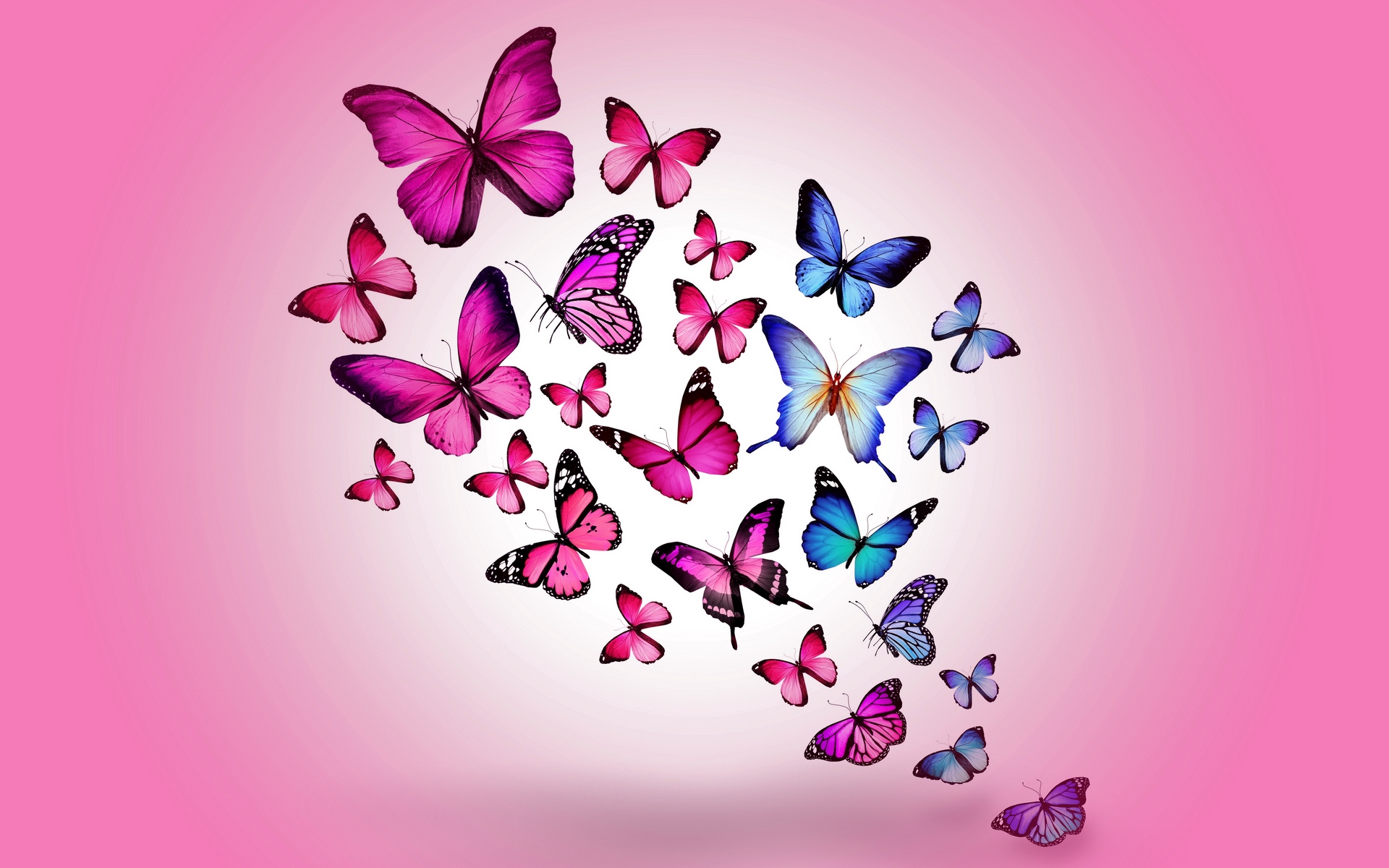 1920x1200 Download Wallpaper Butterfly, Drawing, Flying, Colorful