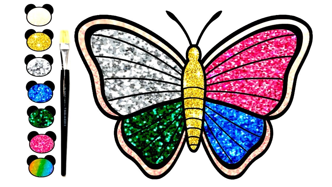 1280x720 Draw Colorful Butterfly For Kids Children Learn Drawing