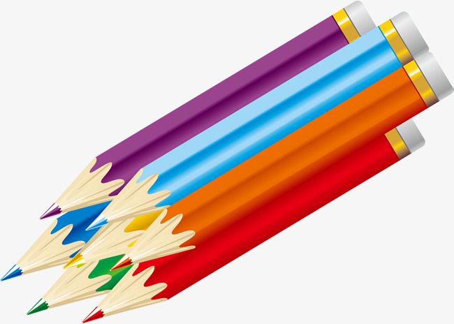 650x464 Colorful Drawing Pencil Elements, Pencil Vector, Drawing Vector