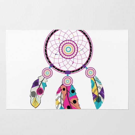 550x550 Decorative Native Dream Catcher With Colorful Stylized Feathers