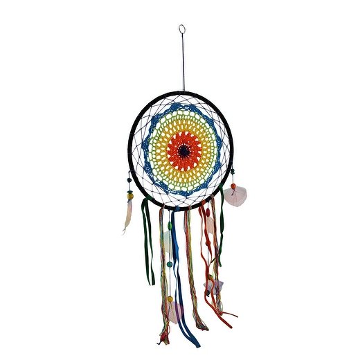 517x517 shop blooming rainbow colorful crochet flower beaded dreamcatcher