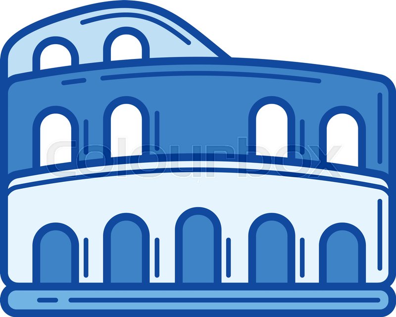 800x640 colosseum vector line icon isolated on stock vector colourbox