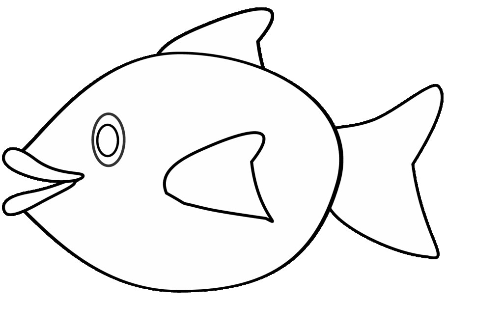 1024x672 Bampw Fish Sketch To Colour Cm Long This Clipart Drawing