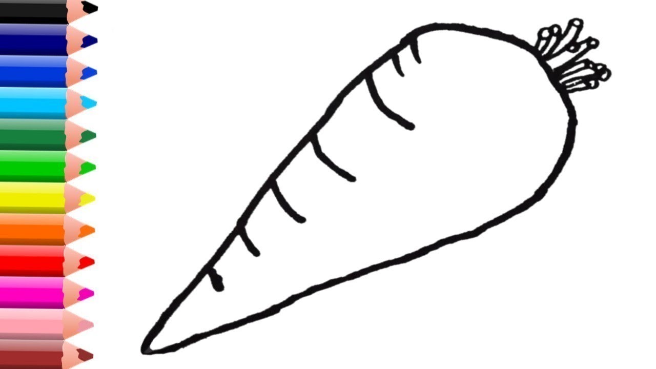1280x720 How To Draw Carrot Drawing Step