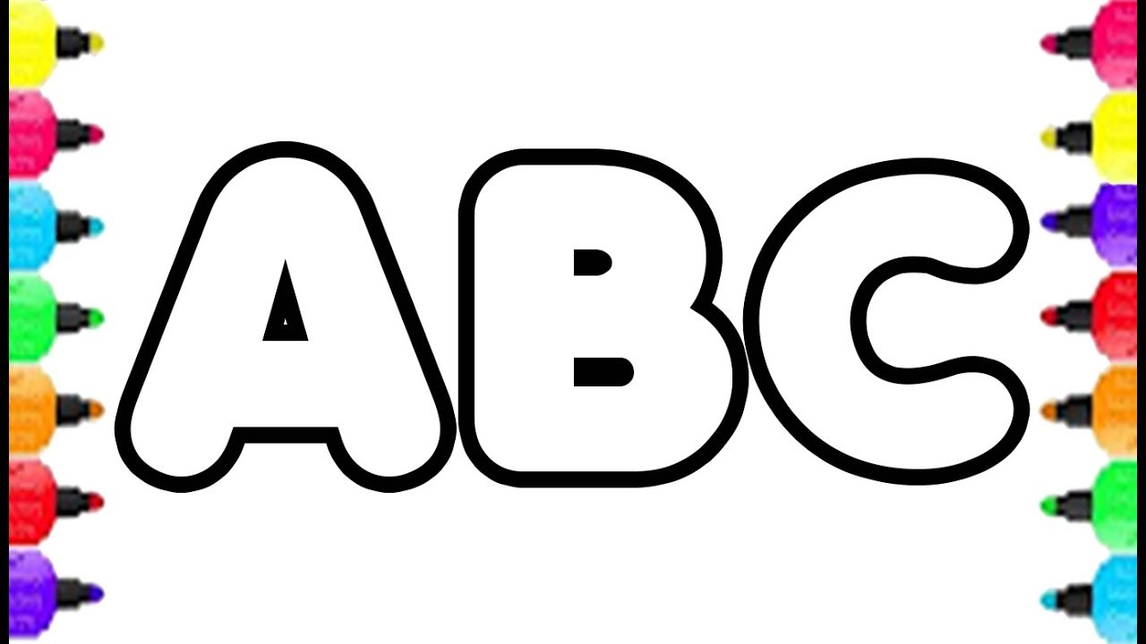 1280x720 Alphabet Abc Coloring Pages How To Draw Alphabet A To Z