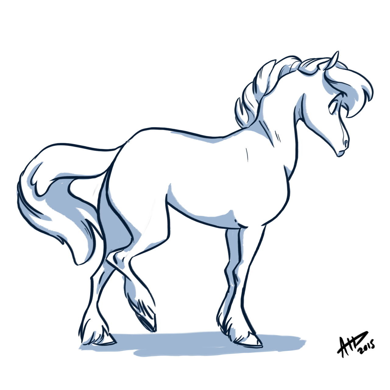 1280x1280 Daily Horse Drawings Dhd New Forest Colt Lunchbreak Sketch